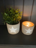 White Star Cement Planter Medium